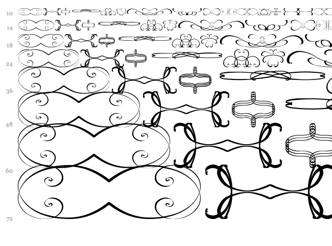 Ornamentsss TFB font waterfall